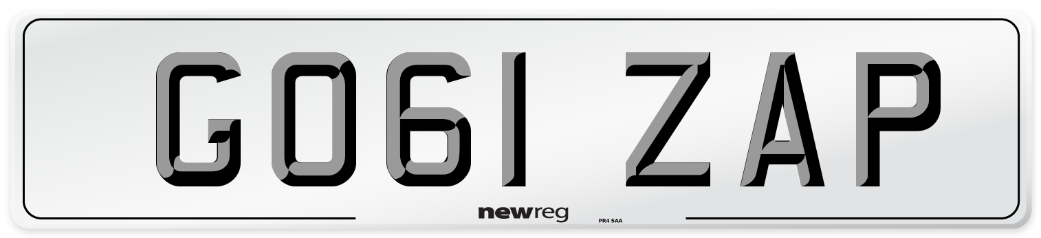 GO61 ZAP Number Plate from New Reg